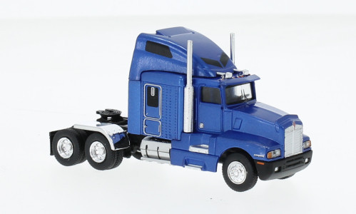 Brekina - Brekina, Kenworth T 600, blau/schwarz, 1984, 1:87