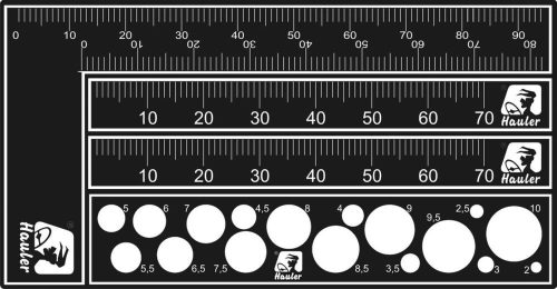 Brengun - try square, rule and circle template