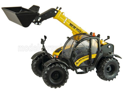 Britains - NEW HOLLAND TH7.4Z PANORAMIC TELESCOPIC RUSPA GOMMATA TRACTOR - SCRAPER - ELEVATORE YELLOW BLACK