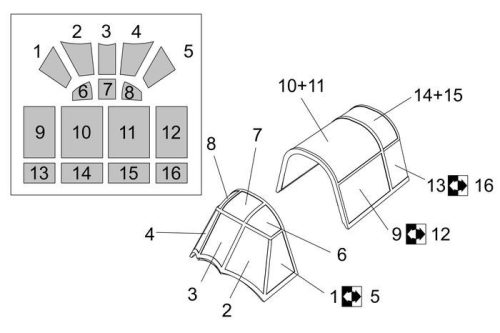 Brengun - 1/72 Henschel Hs-126 Canopy mask (Brengun kit) Canopy masks for Brengun kit