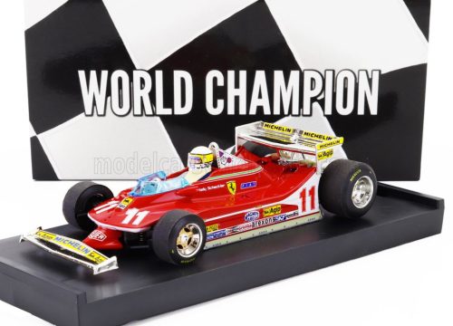 Brumm - FERRARI F1  312T4 N 11 WORLD CHAMPION WINNER MONACO GP 1979 JODY SCHECKTER - WITH DRIVER FIGURE RED