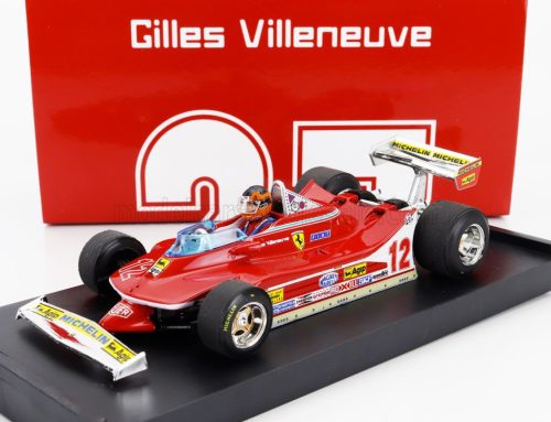 Brumm - FERRARI F1  312T4 N 12 WINNER USA OVEST GP 1979 GILLES VILLENEUVE - WITH DRIVER FIGURE RED