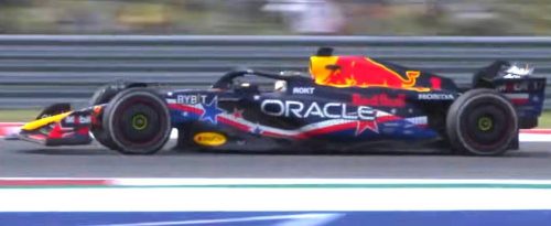 Burago - RED BULL F1  RB19 TEAM ORACLE RED BULL RACING N 1 WORLD CHAMPION WINNER AUSTIN USA GP 2023 MAX VERSTAPPEN MATT BLUE