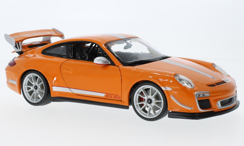 Burago - Bburago, Porsche 911 GT3 RS 4.0 (997/II), orange/silber, 2012, 1:18