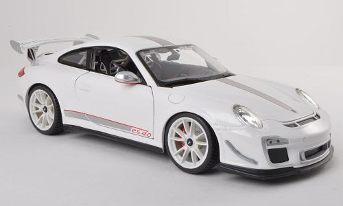 Burago - Bburago, Porsche 911 GT3 RS 4.0 (997/II), weiss/Dekor, 2011, 1:18