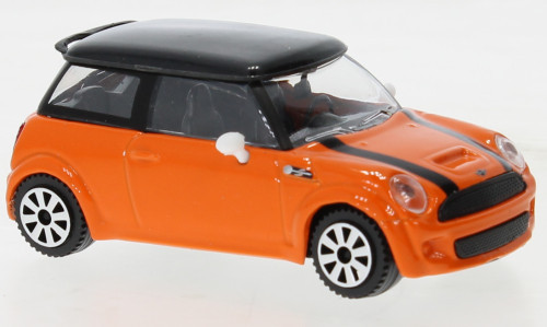 Burago - Bburago, Mini Cooper S, orange/schwarz, 1:43