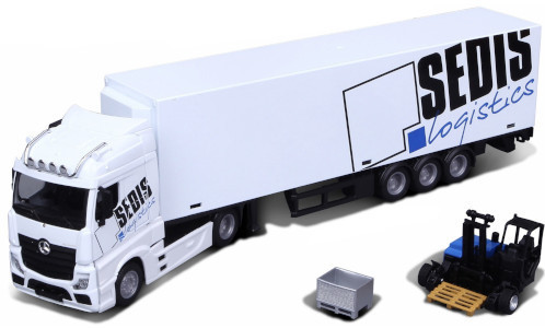 Burago - Bburago, Mercedes Actros, weiss/Dekor, Sedis Logistics, 1:43