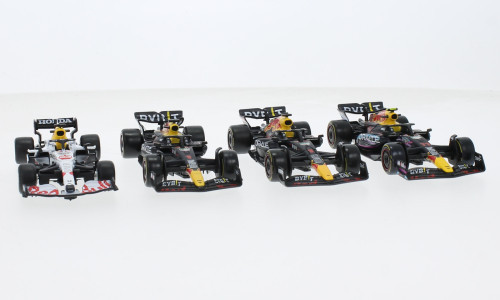 Burago - Bburago, Red Bull 4er Set: Red Bull Racing Formula 1, Formel 1, Oracle Red Bull Racing, Red Bull, 1:43