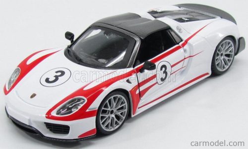 Burago - Porsche 918 Spider Salzburg Racing Design N 3 Weissachpackage 2013 White Black Red