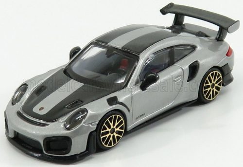 Burago - PORSCHE 911 991-2 GT2 RS COUPE 2018 SILVER BLACK