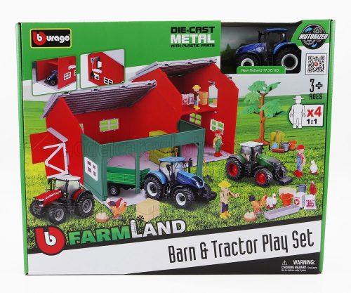 Burago - NEW HOLLAND SET FARM BARN & TRACTOR PLAY T7.315 TRACTOR 2009 BLUE