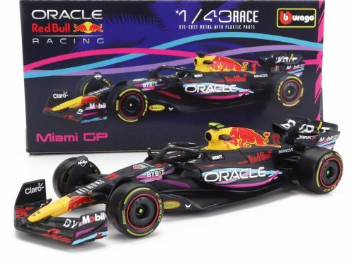 Burago - RED BULL F1  RB19 TEAM ORACLE RED BULL RACING N 11 2nd MIAMI GP 2023 SERGIO PEREZ MATT BLUE