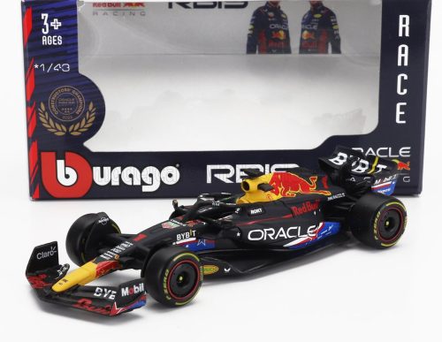 Burago - RED BULL F1  RB19 TEAM ORACLE RED BULL RACING N 1 WORLD CHAMPION WINNER AUSTIN USA GP 2023 MAX VERSTAPPEN MATT BLUE