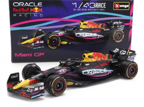 Burago - RED BULL F1  RB19 TEAM ORACLE RED BULL RACING N 1 WORLD CHAMPION WINNER MIAMI GP 2023 MAX VERSTAPPEN MATT BLUE