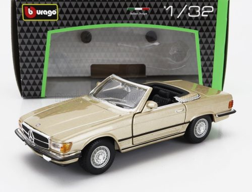 Burago - MERCEDES BENZ SL-CLASS 450SL CABRIOLET OPEN 1977 GOLD MET