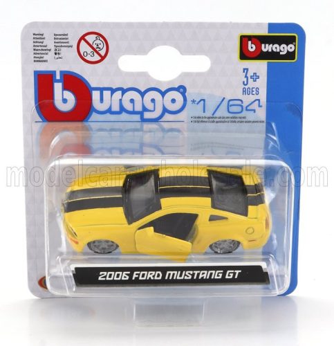 Burago - FORD USA MUSTANG GT COUPE 2006 YELLOW