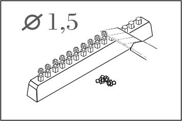 CMK - Schrauben mit Muttern, 1,5 mm Mit Bohrer