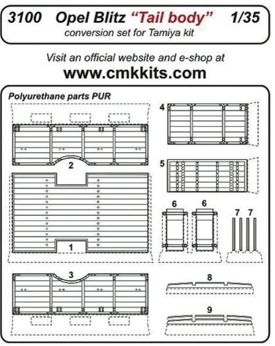 CMK - Opel Blitz Tall Body für Tamiya Bausatz