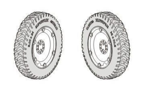 CMK - Autoblinda AB.43/Pz.Sp.Wg.AB.203 (i) spare wheels set for Italeri kit