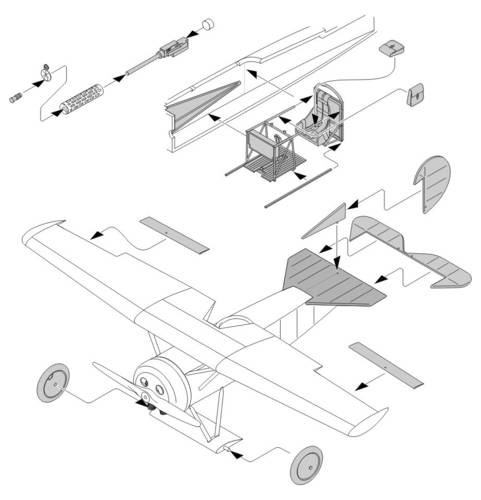 CMK - Fokker E.V Für Eduard Bausatz