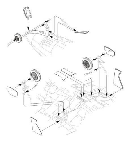 CMK - Hawker Seahawk - undercarriage set for Trumpeter kit