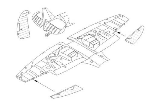 CMK - Spitfire Mk. Vb Contr. Surf.set (TAM)