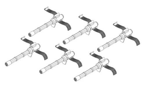 CMK - US M134 Minigum six-barrel Gatling 6 pcs