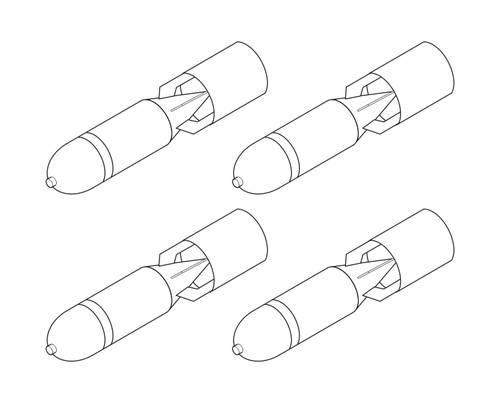 CMK - WWII RAF MC Bomb Mk.I 250lb (4pcs.)