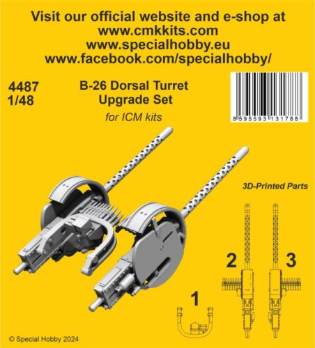 CMK - 1/48 B-26 Dorsal Turret Upgrade Set /  for ICM kit