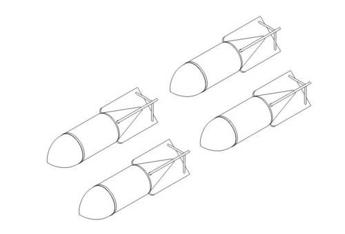 CMK - WWII German bomb SC 250kg (4 pcs)