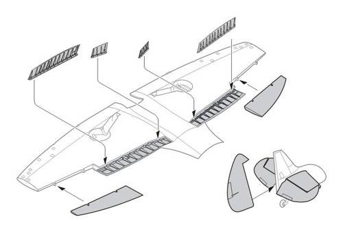 CMK - Spitfire Mk.I Control surfaces f. Airfix