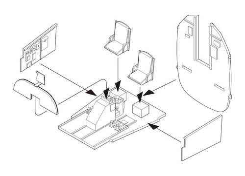 CMK - B-24 Liberator Interior set f. Hasegawa