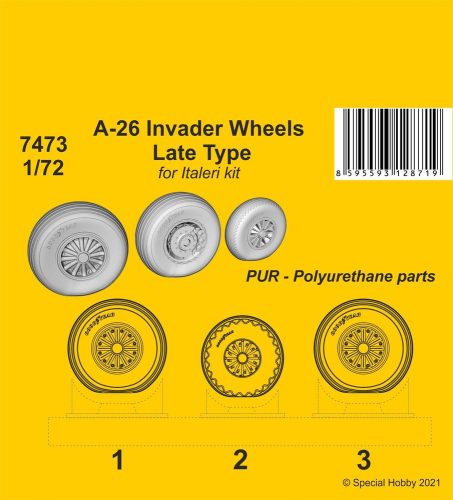 CMK - A-26 Invader Wheels Late Type / for Italeri kit