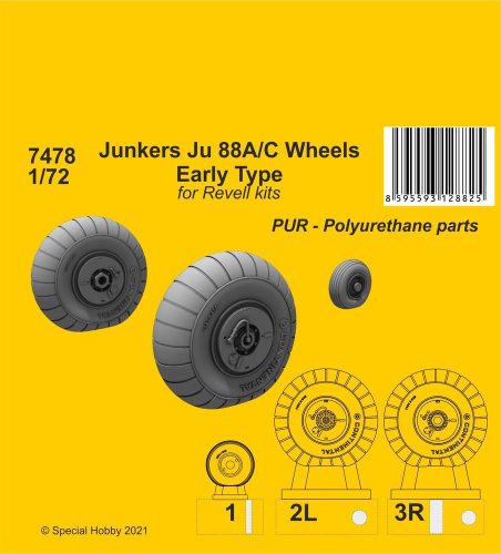 CMK - Junkers Ju 88A/C Wheels Early Type (Revell kits)