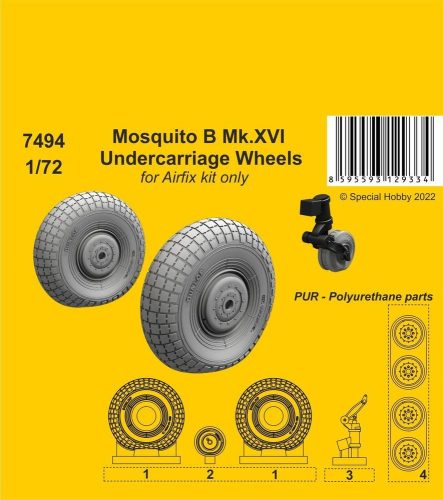 CMK - Mosquito B Mk.XVI Undercarriage Wheels / Airfix kit only