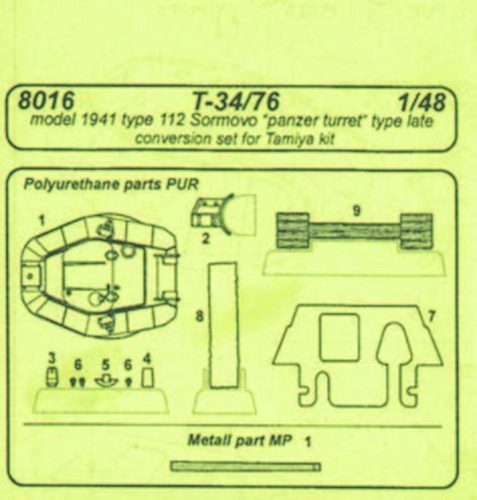 CMK - T-34/76 model 1941 112 Sormovo für Tamiya-Bausatz