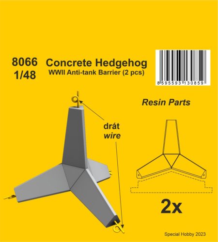 CMK - 1/48 Concrete Hedgehog - WWII Anti-tank Barrier (2 pcs.)