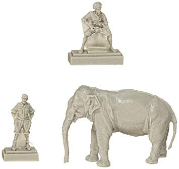 CMK - Mechanic Of India Wwii+Elephant With Mahout (2 Fig.+Elephant)