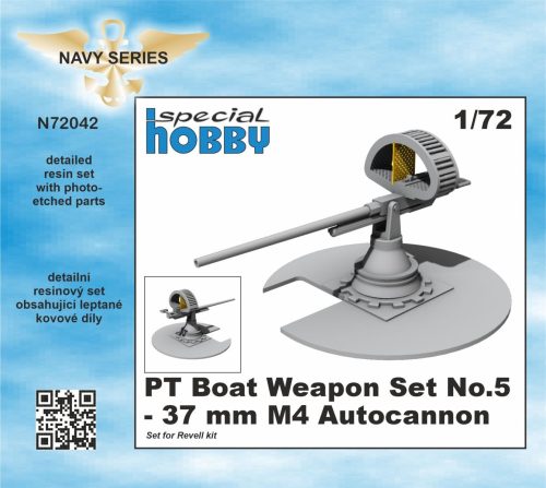 CMK - 1/72 PT Boat Weapon Set No.5 - 37 mm M4 Autocannon