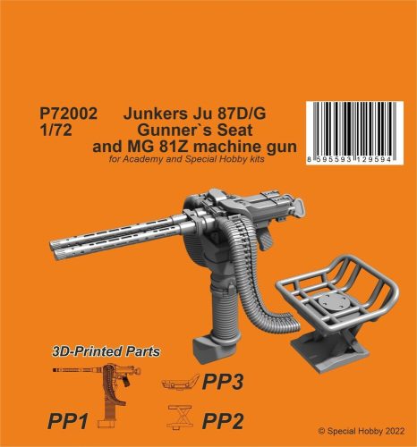 CMK - Ju 87D/G Gunner's Seat and MG 81Z machine gun / for Academy/SH