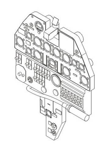 CMK - Curtiss P-40E Instrument panel w. gunsig