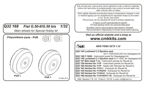 CMK - Fiat G.50-II/G.50bis - Wheels