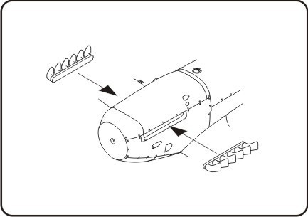 CMK - Spitfire Mk.V/Seafire Mk.III Late six exhaust stubs for Hasegawa/Tamiya/Sp