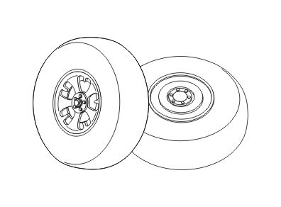 CMK - Hawker Hurricane Mk. I wheels 5 spoked discs, für Hasegawa Bausatz