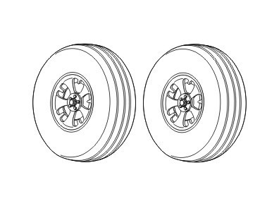 CMK - Spitfire Mk. I/II/V wheels 5 spoked discs