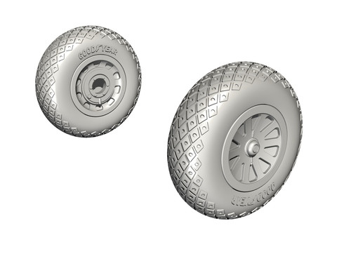 CMK - P-51D Mustang-Wheels Diamond a.Hole Trea