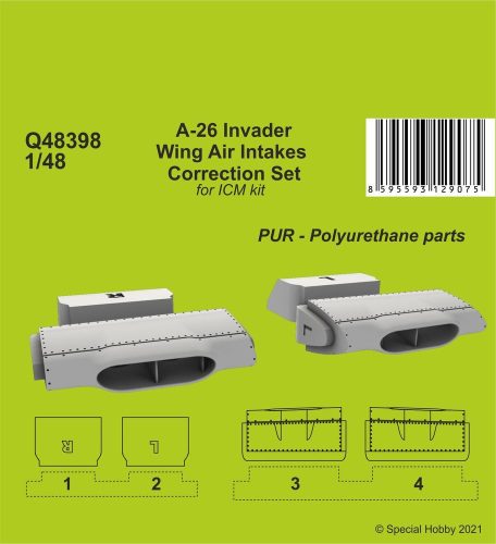 CMK - A-26 Invader Wings Air Intakes Correction Set