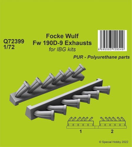 CMK - Focke Wulf Fw 190D-9 Exhausts / for 1/72 IBG kits