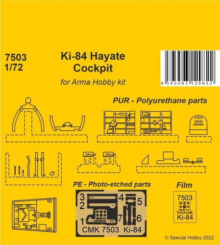 CMK - Ki-84 Hayate Cockpit for Arma Hobby kits