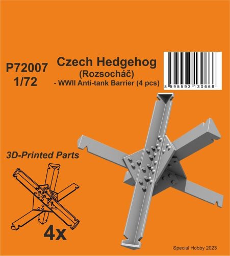 CMK - Czech Hedgehog (Rozsochá?) - WWII Anti-tank Barrier (6 pcs) 1/72